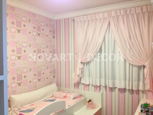 Cortina de tecido para quarto infantil