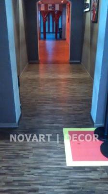Piso vinílico com rodapé de 7 cm