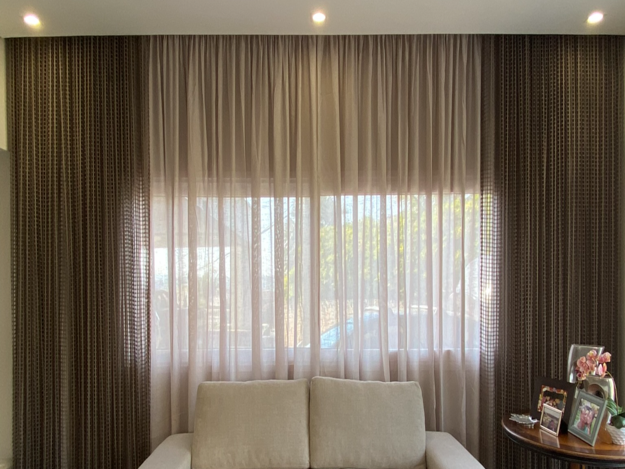 Cortina em linho misto